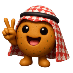 Yalla Bites Mascot Peace Sign